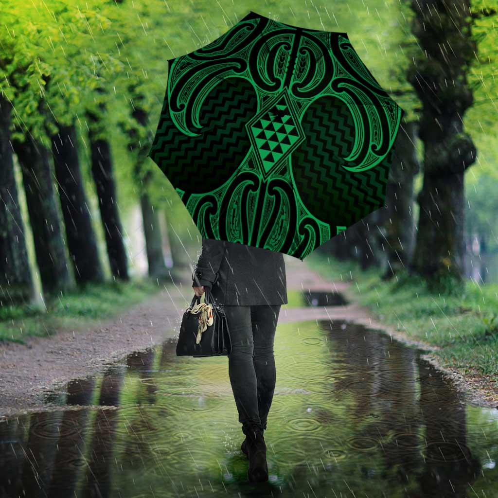 Kakariki Maori Ta Moko Poutama Art Umbrella LT9 - Polynesian Pride