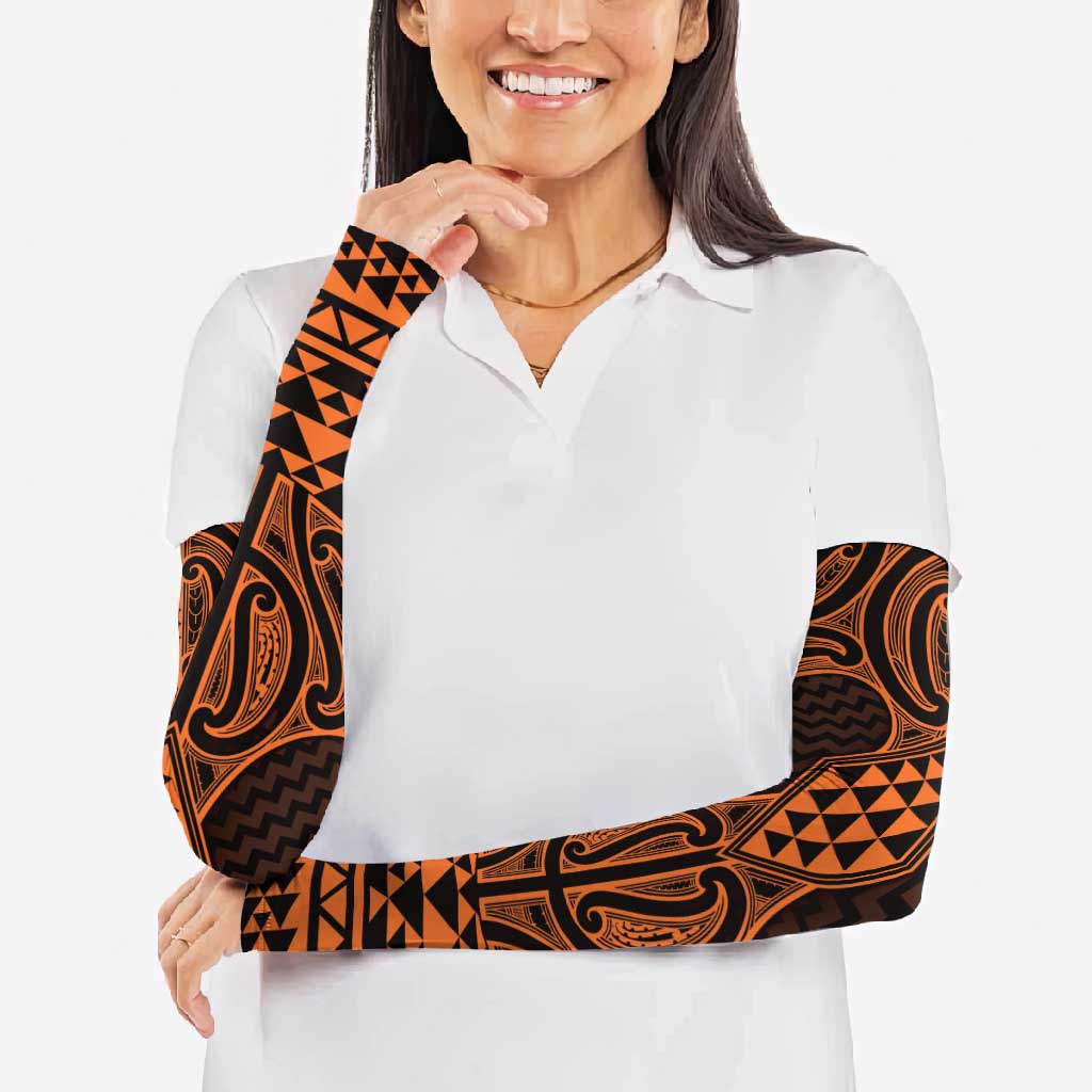 Karaka Maori Ta Moko Poutama Art Arm Sleeves LT9 - Polynesian Pride