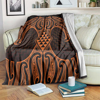 Karaka Maori Ta Moko Poutama Art Blanket LT9 Gold - Polynesian Pride