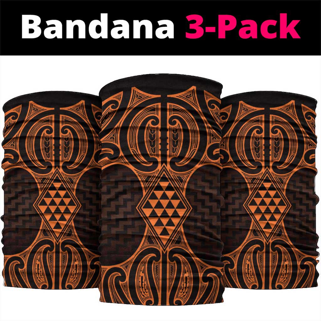 Karaka Maori Ta Moko Poutama Art Neck Gaiter LT9 package One Size: 25*50cm Gold - Polynesian Pride