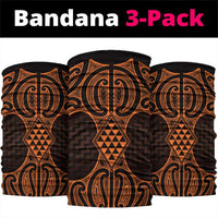 Karaka Maori Ta Moko Poutama Art Neck Gaiter LT9 package One Size: 25*50cm Gold - Polynesian Pride