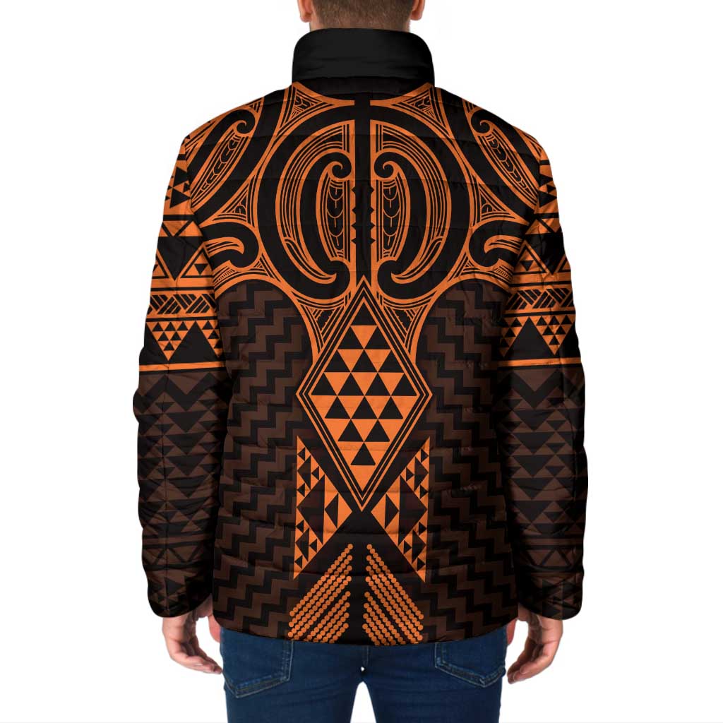 Karaka Maori Ta Moko Poutama Art Padded Jacket LT9 - Polynesian Pride