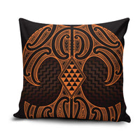 Karaka Maori Ta Moko Poutama Art Pillow Cover LT9 Gold - Polynesian Pride