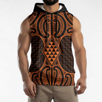 Karaka Maori Ta Moko Poutama Art Sleeveless Hoodie LT9 - Polynesian Pride