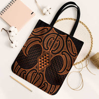 Karaka Maori Ta Moko Poutama Art Tote Bag LT9 Black Strap One Size Gold - Polynesian Pride