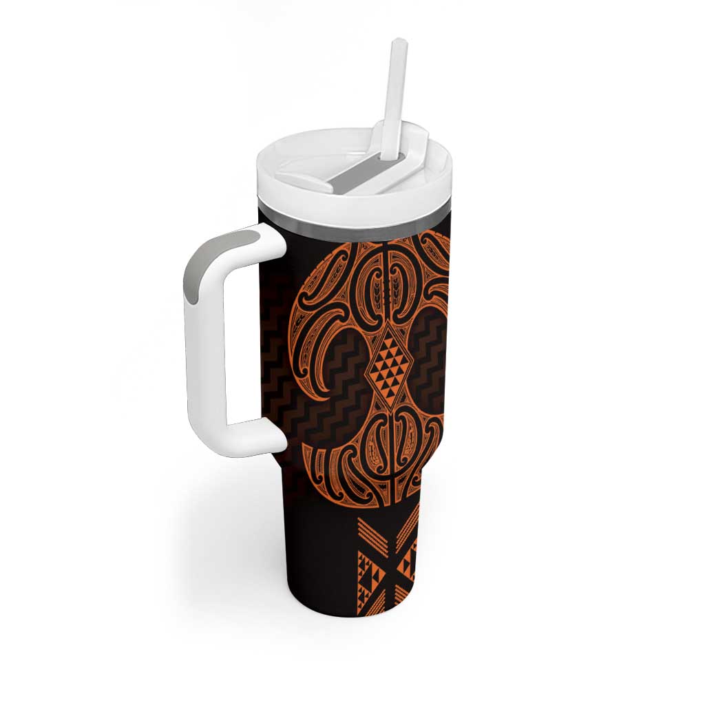 Karaka Maori Ta Moko Poutama Art Tumbler With Handle LT9 - Polynesian Pride