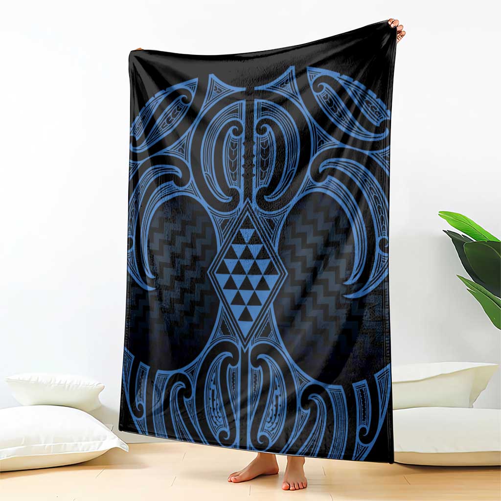 Kikorangi Maori Ta Moko Poutama Art Blanket LT9 - Polynesian Pride
