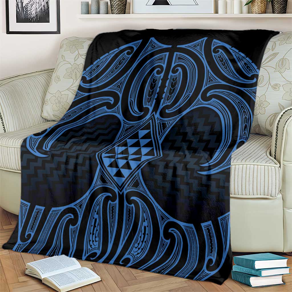 Kikorangi Maori Ta Moko Poutama Art Blanket LT9 - Polynesian Pride