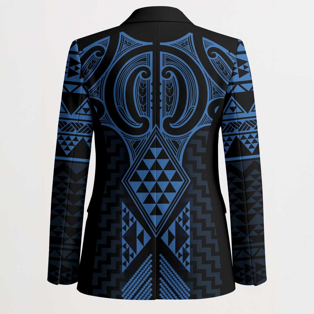 Kikorangi Maori Ta Moko Poutama Art Blazer LT9 - Polynesian Pride