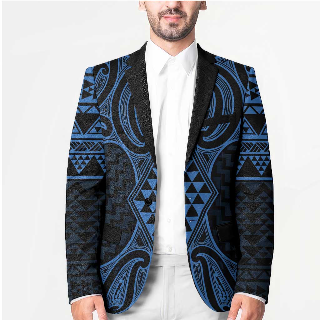 Kikorangi Maori Ta Moko Poutama Art Blazer LT9 - Polynesian Pride