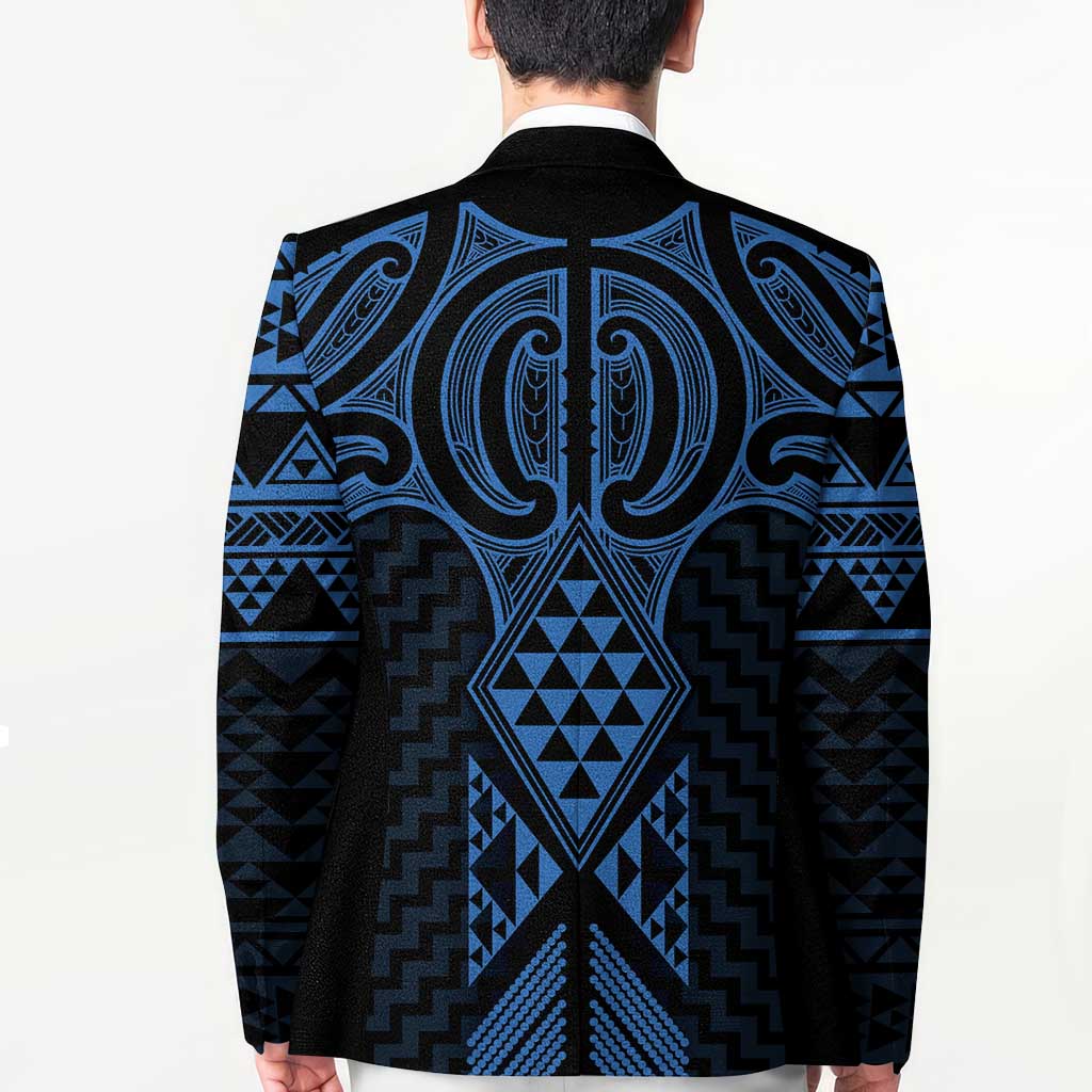 Kikorangi Maori Ta Moko Poutama Art Blazer LT9 - Polynesian Pride