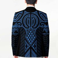 Kikorangi Maori Ta Moko Poutama Art Blazer LT9 - Polynesian Pride