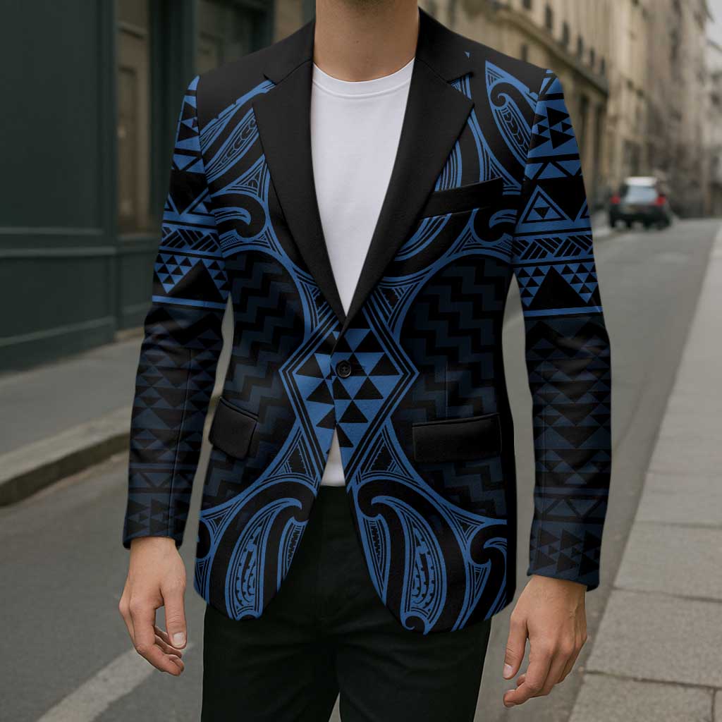 Kikorangi Maori Ta Moko Poutama Art Blazer LT9 - Polynesian Pride
