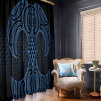 Kikorangi Maori Ta Moko Poutama Art Window Curtain LT9 - Polynesian Pride