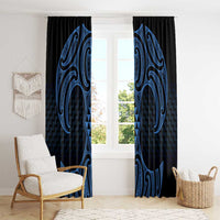 Kikorangi Maori Ta Moko Poutama Art Window Curtain LT9 - Polynesian Pride