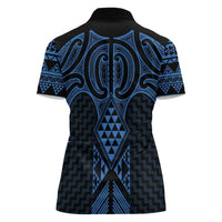 Kikorangi Maori Ta Moko Poutama Art Women Polo Shirt LT9 - Polynesian Pride