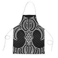 Ma Maori Ta Moko Poutama Art Apron LT9 White - Polynesian Pride