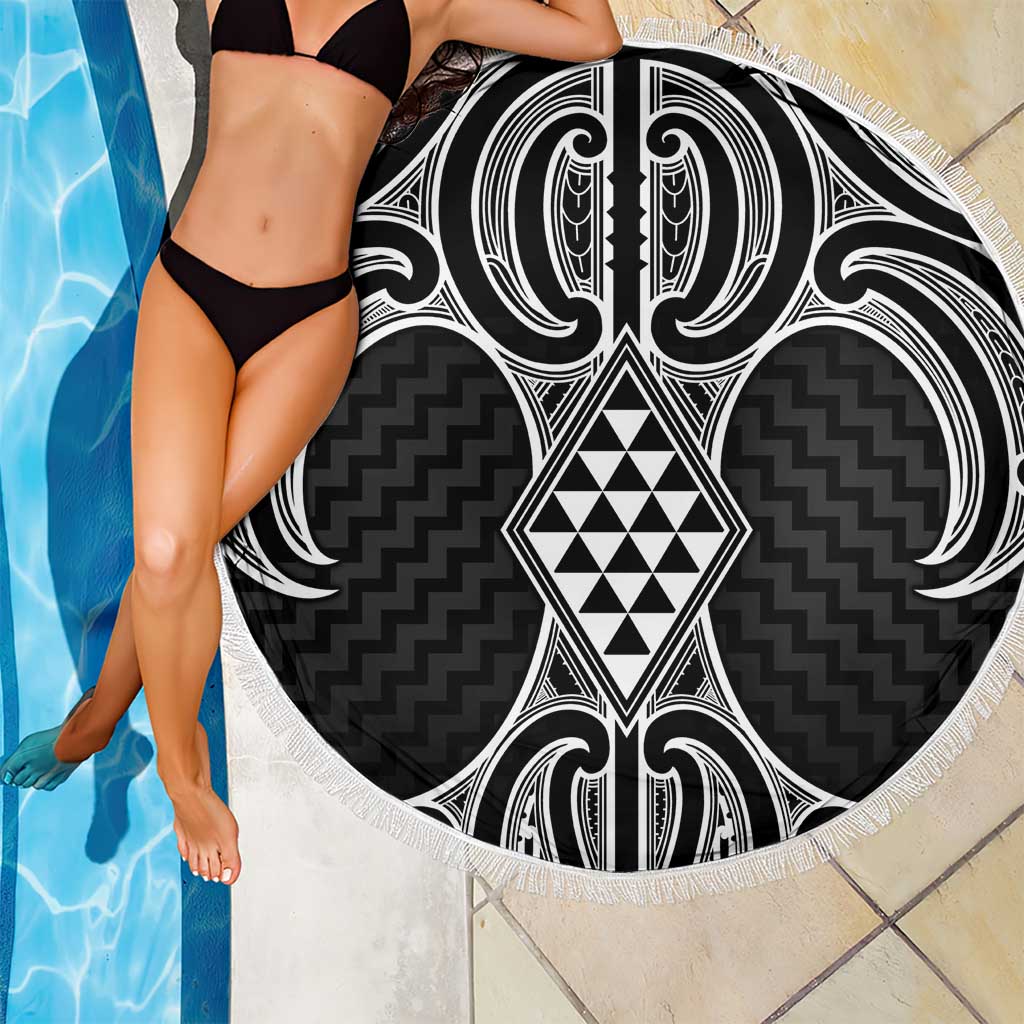 Ma Maori Ta Moko Poutama Art Beach Blanket LT9 - Polynesian Pride