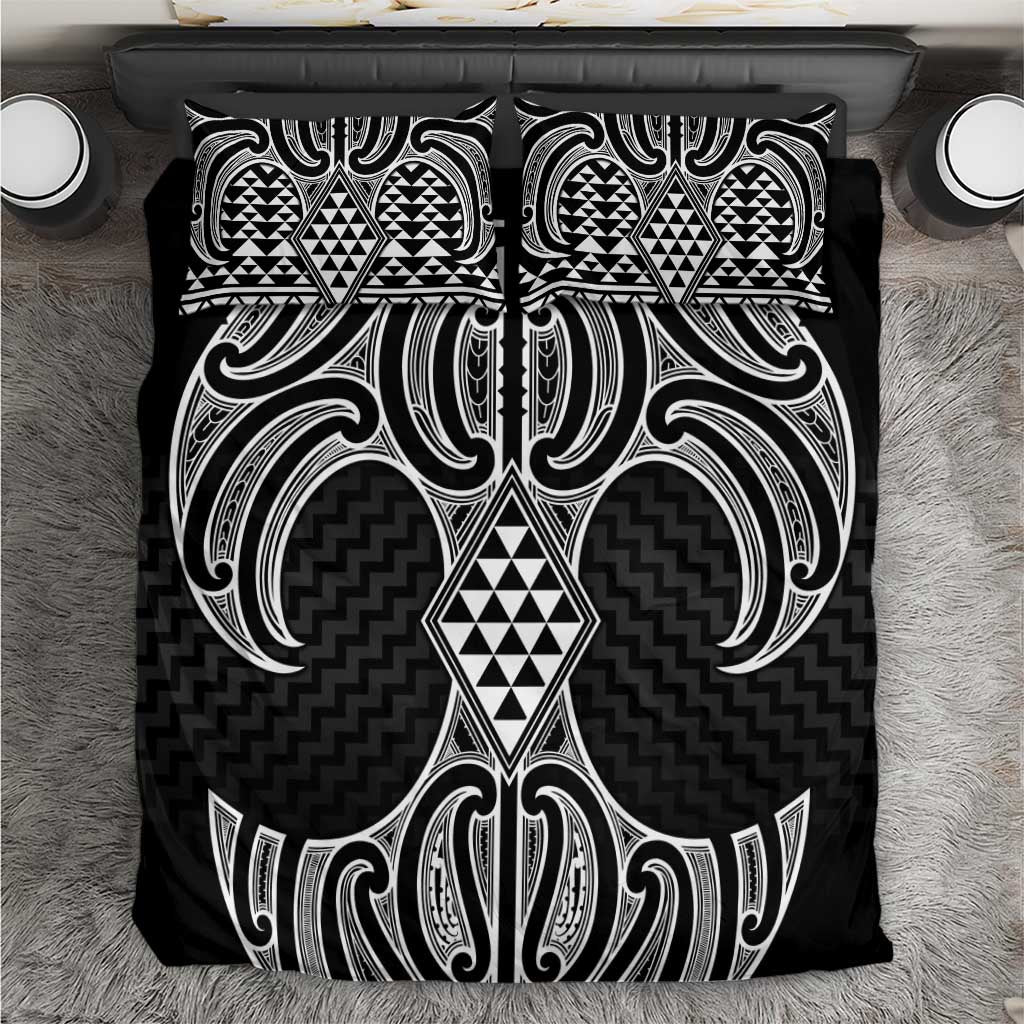 Ma Maori Ta Moko Poutama Art Bedding Set LT9 White - Polynesian Pride