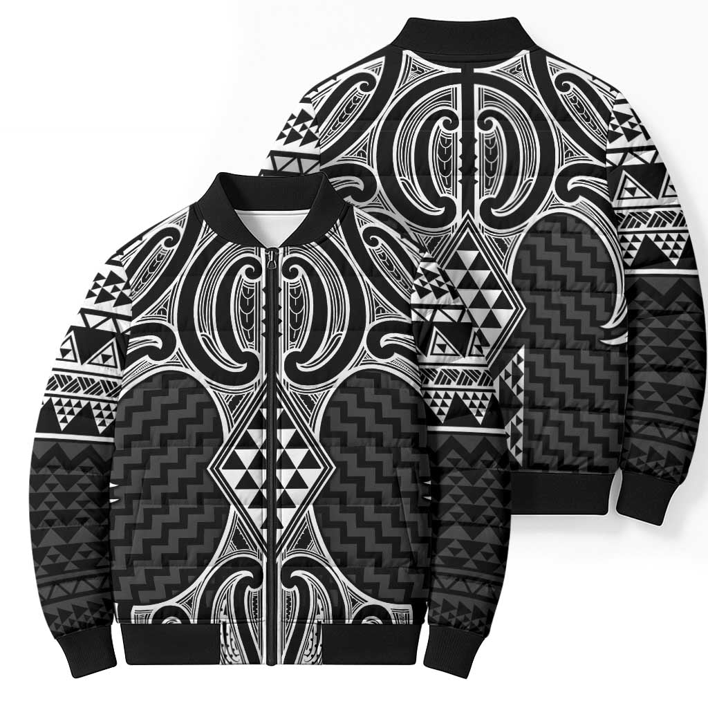 Ma Maori Ta Moko Poutama Art Bomber Puffer Jacket LT9 - Polynesian Pride