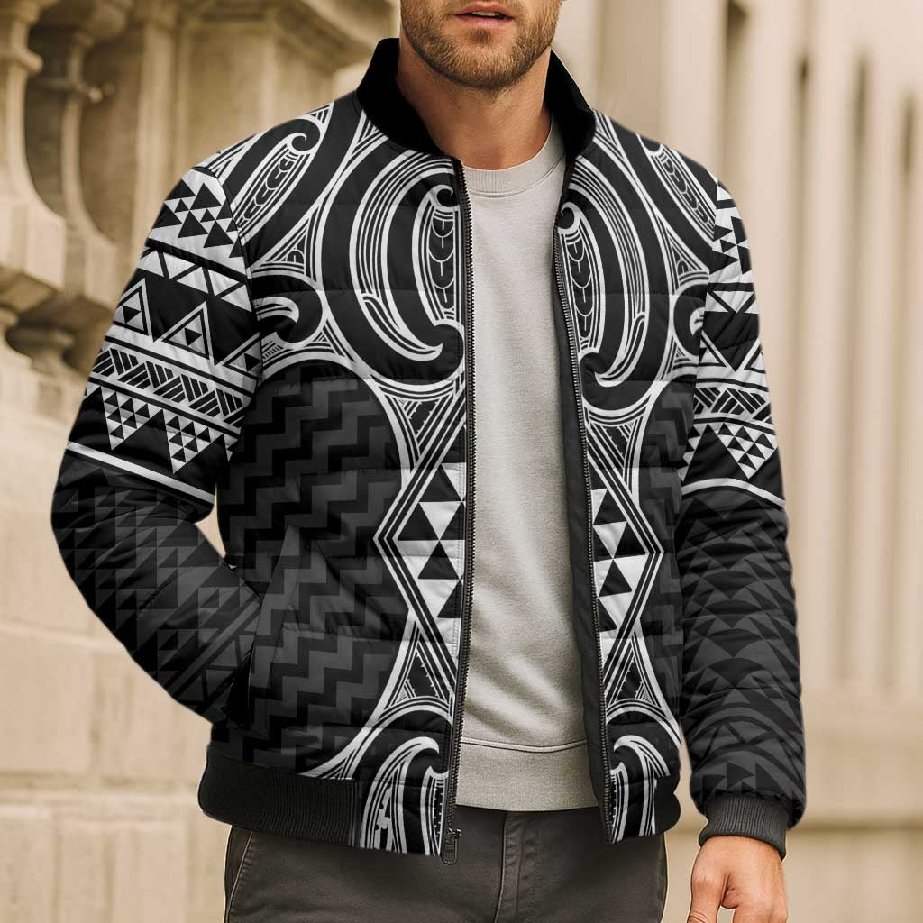 Ma Maori Ta Moko Poutama Art Bomber Puffer Jacket LT9 - Polynesian Pride