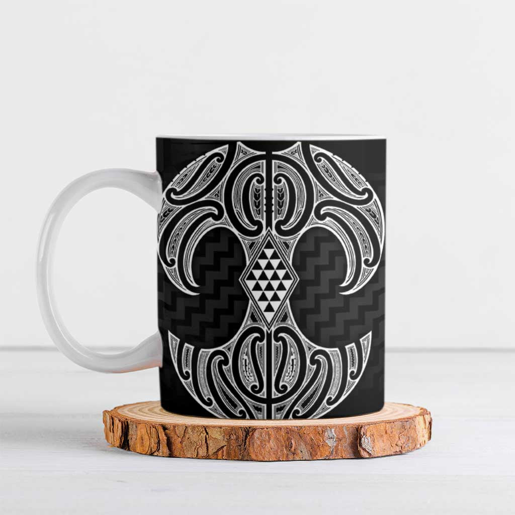 Ma Maori Ta Moko Poutama Art Ceramic Mug LT9 White - Polynesian Pride
