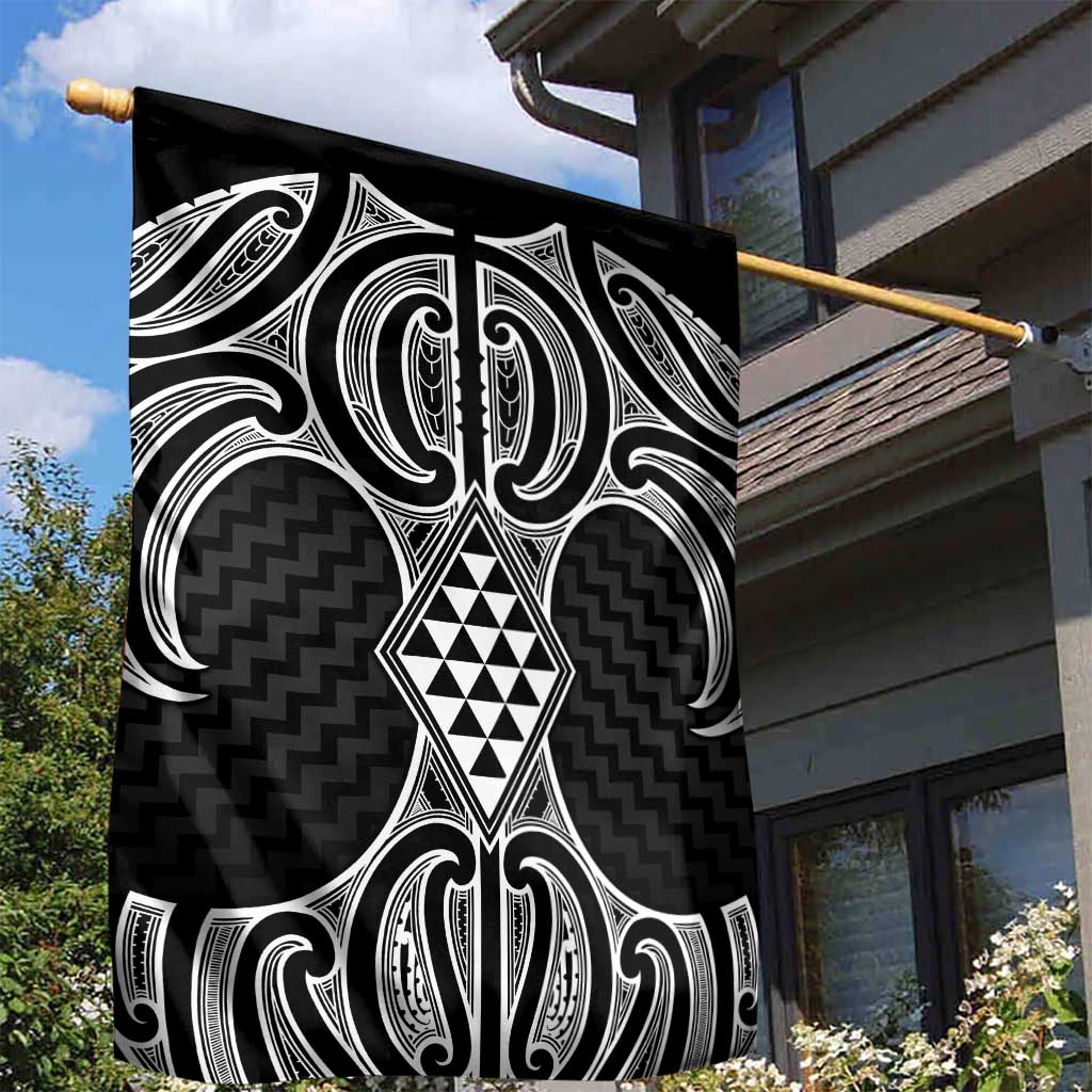 Ma Maori Ta Moko Poutama Art Garden Flag LT9 - Polynesian Pride