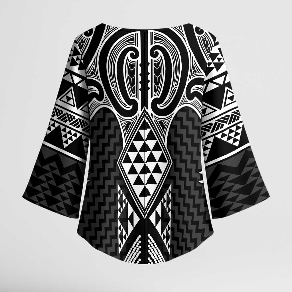 Ma Maori Ta Moko Poutama Art Kimono Sleeve Blouse LT9 - Polynesian Pride