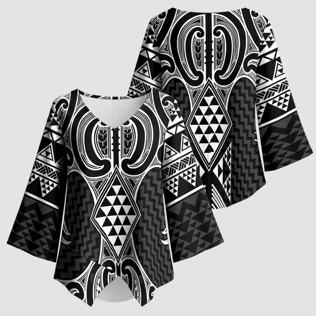 Ma Maori Ta Moko Poutama Art Kimono Sleeve Blouse LT9 - Polynesian Pride