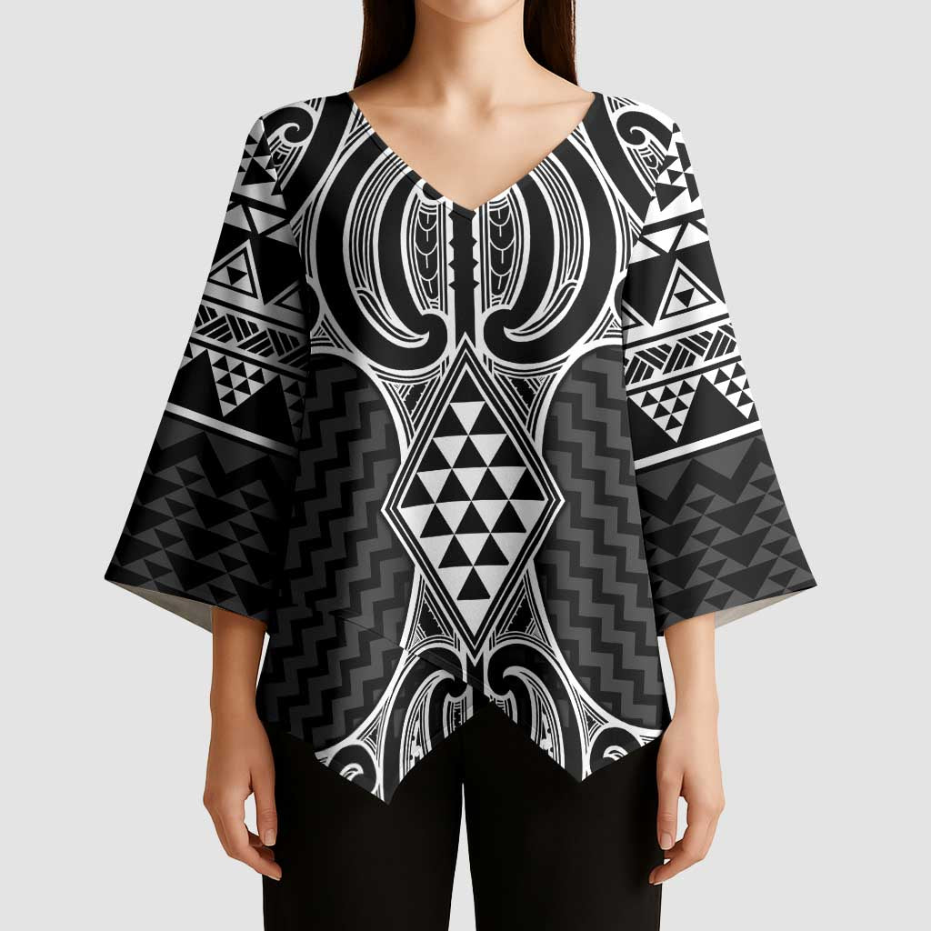 Ma Maori Ta Moko Poutama Art Kimono Sleeve Blouse LT9 - Polynesian Pride