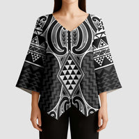 Ma Maori Ta Moko Poutama Art Kimono Sleeve Blouse LT9 - Polynesian Pride