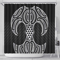 Ma Maori Ta Moko Poutama Art Shower Curtain LT9 - Polynesian Pride