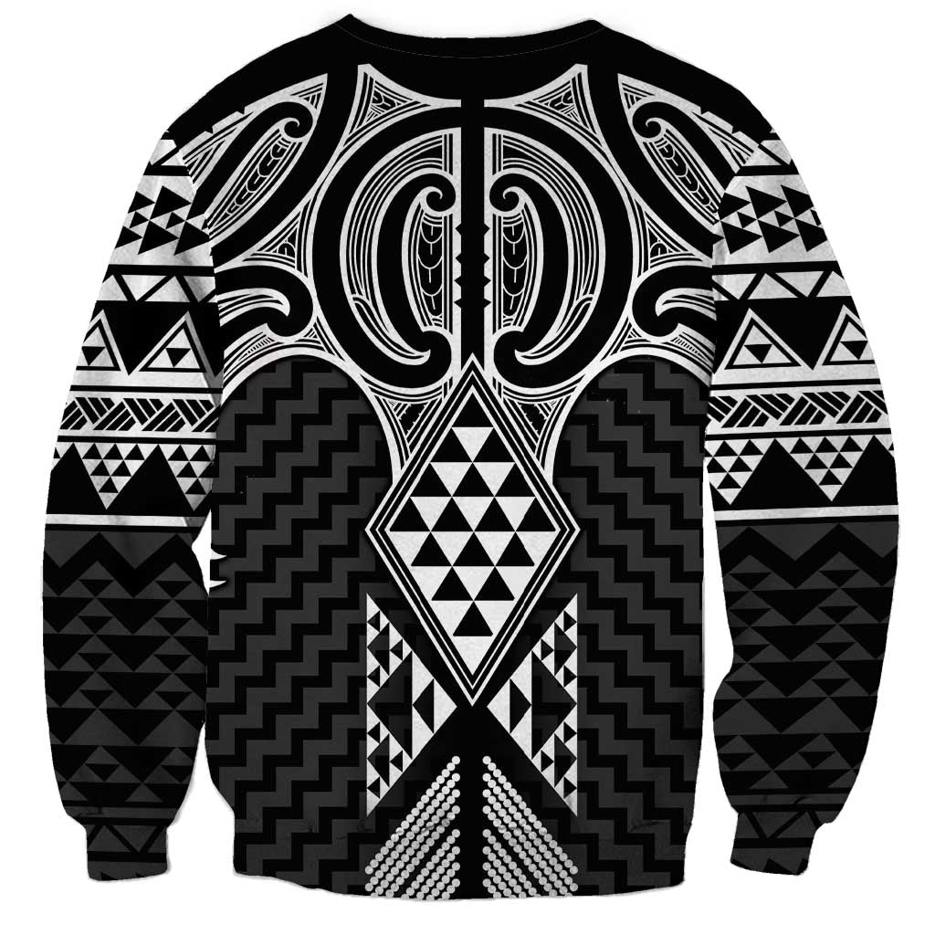 Ma Maori Ta Moko Poutama Art Sweatshirt LT9 - Polynesian Pride