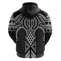 Ma Maori Ta Moko Poutama Art Zip Hoodie LT9 - Polynesian Pride