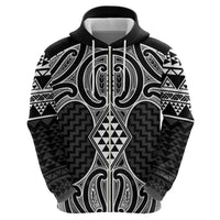Ma Maori Ta Moko Poutama Art Zip Hoodie LT9 - Polynesian Pride