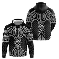 Ma Maori Ta Moko Poutama Art Zip Hoodie LT9 - Polynesian Pride