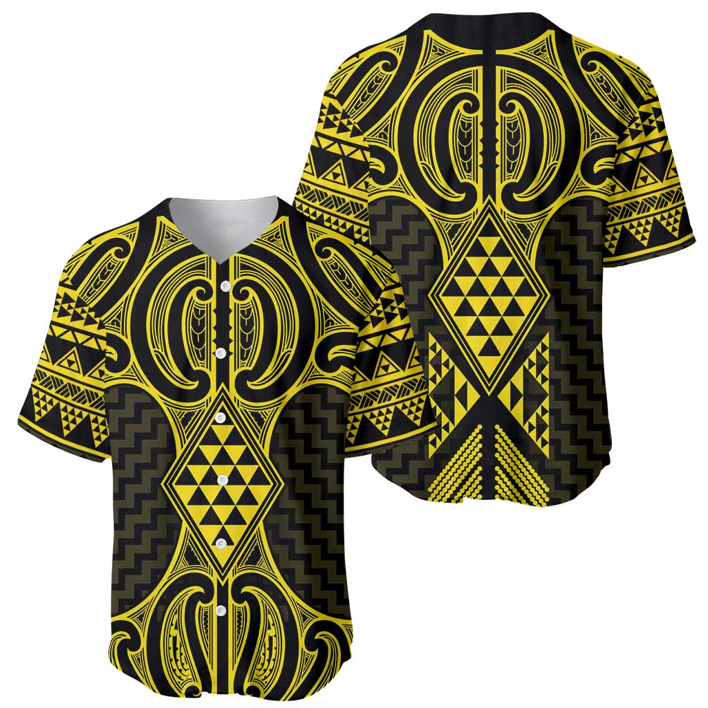 Mahi-dawg Maori Ta Moko Poutama Art Baseball Jersey LT9 - Polynesian Pride
