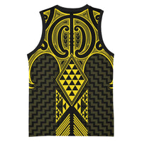 Mahi-dawg Maori Ta Moko Poutama Art Basketball Jersey LT9 - Polynesian Pride