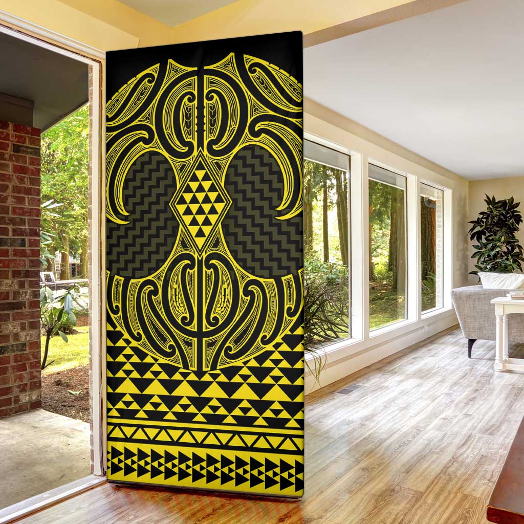 Mahi-dawg Maori Ta Moko Poutama Art Door Cover LT9 - Polynesian Pride