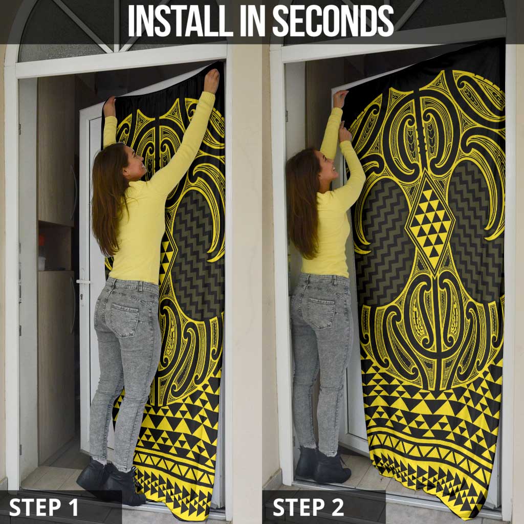 Mahi-dawg Maori Ta Moko Poutama Art Door Cover LT9 - Polynesian Pride