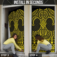 Mahi-dawg Maori Ta Moko Poutama Art Door Cover LT9 - Polynesian Pride