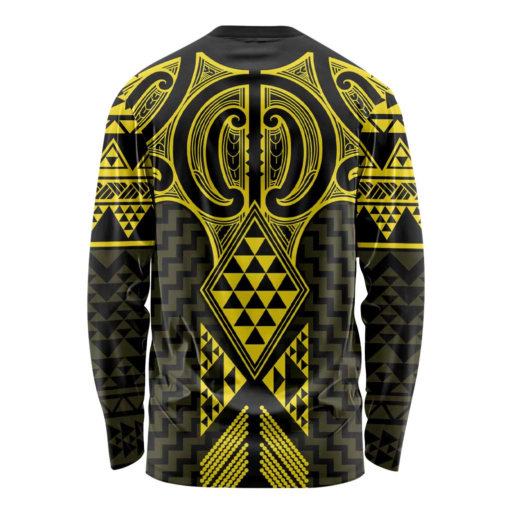 Mahi-dawg Maori Ta Moko Poutama Art Long Sleeve Shirt LT9 - Polynesian Pride