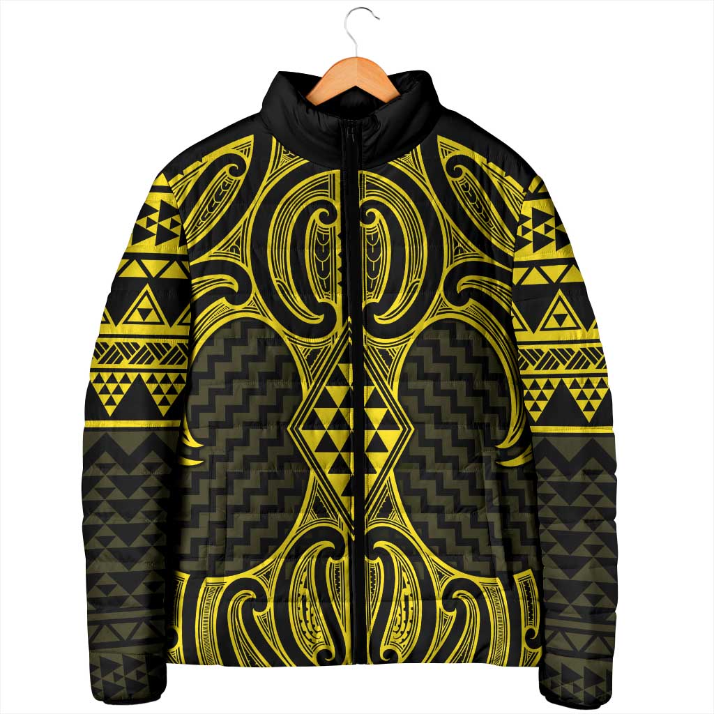 Mahi-dawg Maori Ta Moko Poutama Art Padded Jacket LT9 - Polynesian Pride