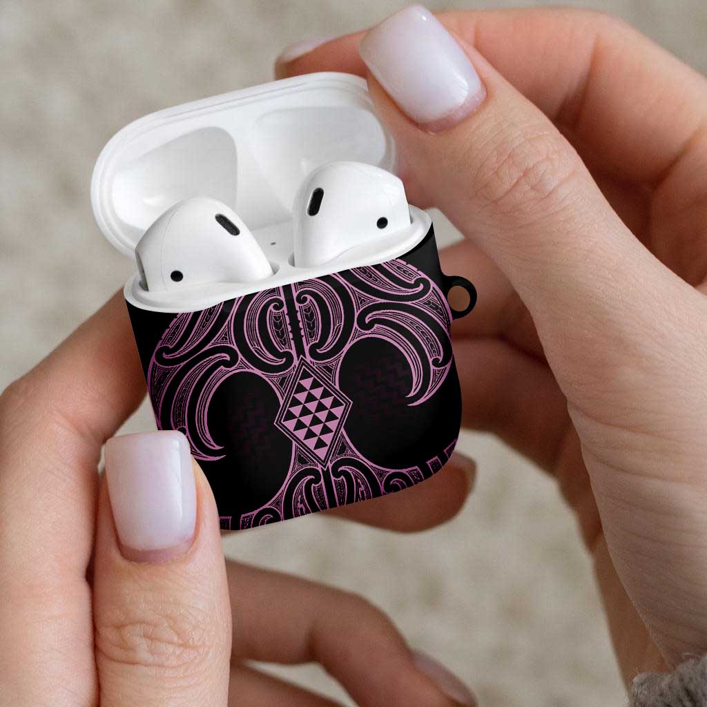 Mawhero Maori Ta Moko Poutama Art AirPods Case LT9 - Polynesian Pride