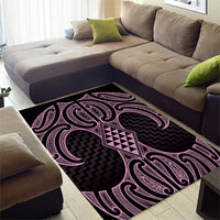 Mawhero Maori Ta Moko Poutama Art Area Rug LT9 - Polynesian Pride