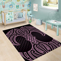 Mawhero Maori Ta Moko Poutama Art Area Rug LT9 - Polynesian Pride