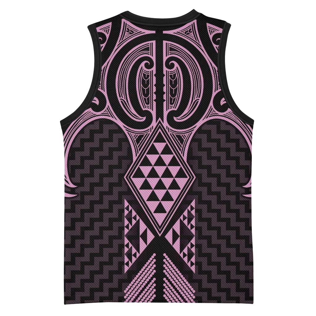 Mawhero Maori Ta Moko Poutama Art Basketball Jersey LT9 - Polynesian Pride
