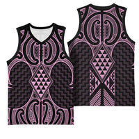 Mawhero Maori Ta Moko Poutama Art Basketball Jersey LT9 - Polynesian Pride