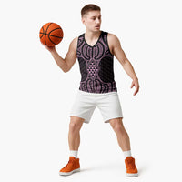 Mawhero Maori Ta Moko Poutama Art Basketball Jersey LT9 - Polynesian Pride