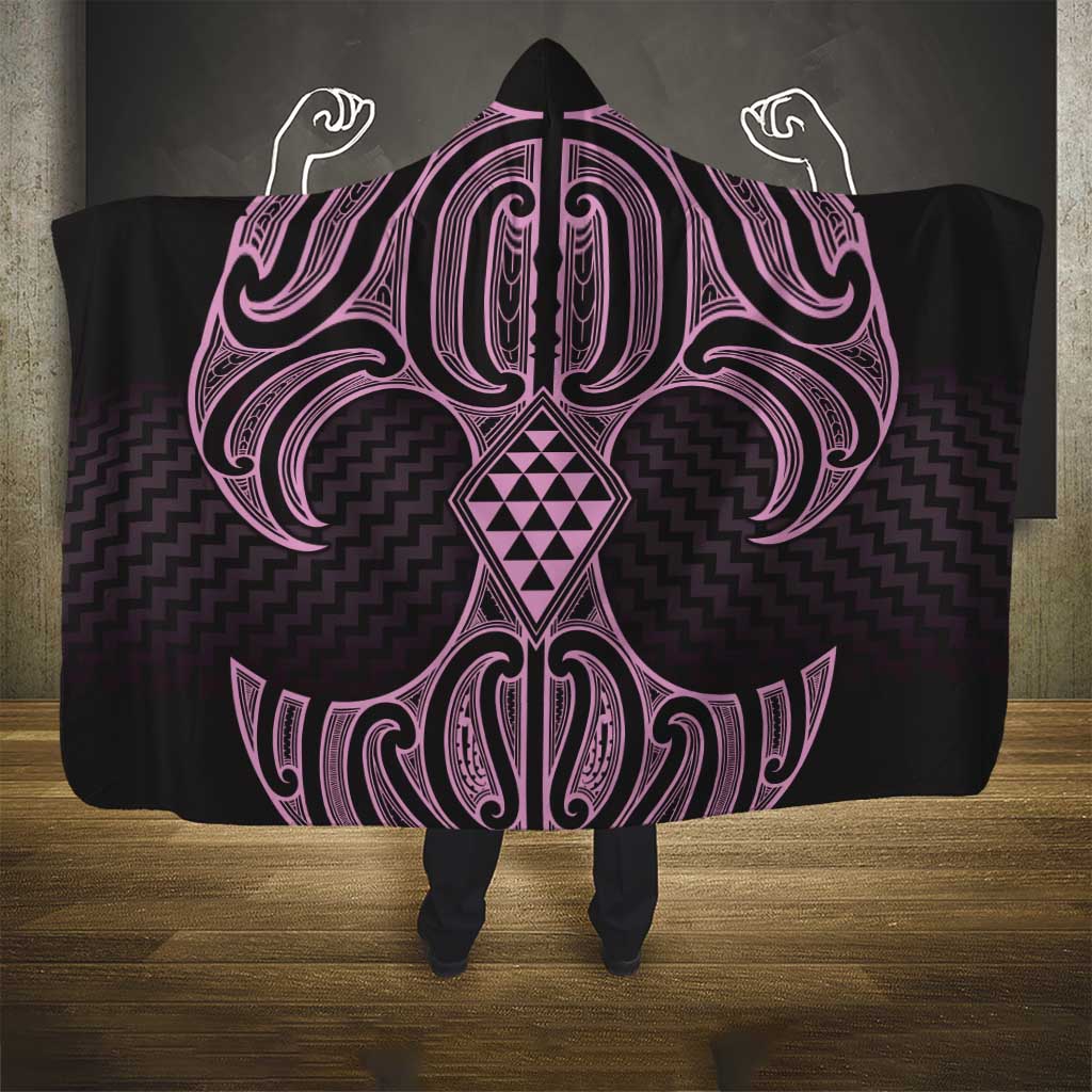 Mawhero Maori Ta Moko Poutama Art Hooded Blanket LT9 - Polynesian Pride